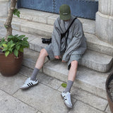 Men's Summer Loose Casual Retro Gray Suit