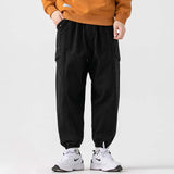 Men's Japanese Casual Loose Workwear Cropped Pants