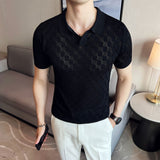 Men's Business Slim Hollow Knit T-Shirt