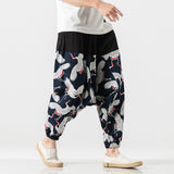 Mens Cotton Baggy Hippie Boho Gypsy Aladdin Yoga Harem Pants