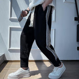 Men's Casual Side Web Stripe Lounge Pants