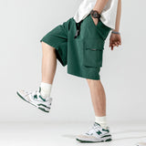 Men's Japanese Summer Buckle Belt Loose Cargo Shorts