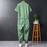 Men's Jumpsuits Short Sleeve Casual Stylish Rompers Coverall