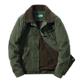 Winter Corduroy Lapel Cotton Flight Suit Jacket