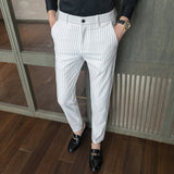 Men's Striped Slim Fit Casual Pants