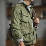 Men's Retro Military Style Army Green Jacket