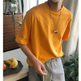 Solid Color Casual Short Sleeve T-Shirt