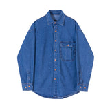 Vintage Big Pocket Denim Shirt Jacket