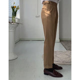 Men Vintage Business Casual Naples High Waist Straight Trousers