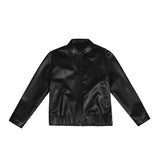 Short PU Leather Motorcycle Jacket