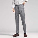 Men's Trousers Gray Straight-leg Suit Trousers Slim-fit Men's Business Pants