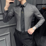 Men's Solid Color Square Neck Casual Long Sleeve Shirt