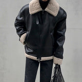 Winter Stand-up Collar Biker Jacket