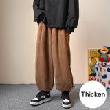 Men Japanese Retro Wide Leg Corduroy Bloomers