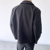 Cropped Lapel Single Breasted Jacket