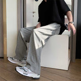 Casual Solid Color Drape Drawstring Elastic Waist Trousers