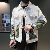 Men's Retro Casual Print Embroidered Jacket