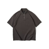 Men's Solid Color Loose Polo Shirt