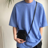 Solid Color Crew Neck Short Sleeve T-Shirt