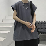 Summer Solid Sleeveless T-shirt