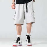 Men's Japanese Summer Buckle Belt Loose Cargo Shorts