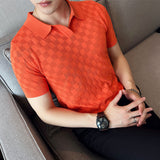 Men's Business Slim Hollow Knit T-Shirt