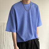 Solid Color Crew Neck Short Sleeve T-Shirt