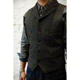 Men British Retro Casual Herringbone Slim Fit Suit Vest