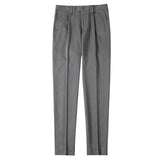 Men's Business Slim Fit Dress Pants Casual  Solid Color Trousers