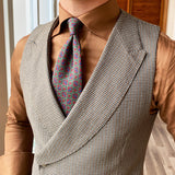 British Retro Suit Collar Vest