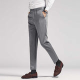 Men's Trousers Gray Straight-leg Suit Trousers Slim-fit Men's Business Pants