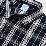 Men's Casual Tweed Plaid Stitching Long Sleeve Shirt