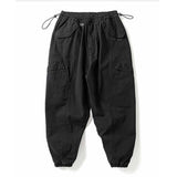 Men's Japanese Casual Loose Workwear Cropped Pants