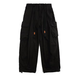 Japanese Retro Casual Multi-pocket Elastic Waist Cargo Pant