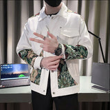 Men's Retro Casual Print Embroidered Jacket