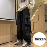 Men's Japanese Loose Straight Cargo Pants