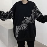 Loose Sequin Stitching Pullover Sweater