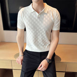 Men's Business Slim Hollow Knit T-Shirt