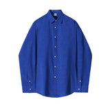 Men Casual Fall Solid Color Drape Long Sleeve Shirts