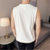 Men's Summer Slim Casual British Fake Two-Piece Sleeveless Vest