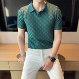 Men's Business Slim Hollow Knit T-Shirt