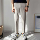 Men's Casual Slim Solid Color Cropped Pants