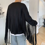 Fringed Long Sleeve Sweatshirt