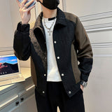 Men's Loose Colorblock Casual Jacket