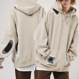 Stitching Thickened Hooded Coat Sweater