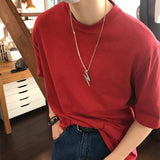 Solid Color Casual Short Sleeve T-Shirt