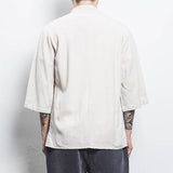 Men's Retro Summer Loose Three-quarter Sleeve Cardigan