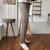 Men's Casual Slim Solid Color Cropped Pants