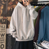 Casual Thick Solid Color Loose Pullover Hoodie