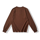 Basic Thickened Solid Henley Collar Long Sleeve T-Shirt